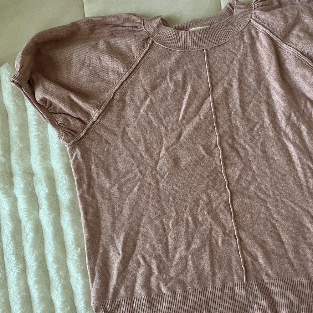 Universal Thread Puff Sleeve Top in Mauve - Picture 2 of 4